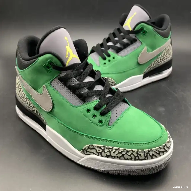 One Kick 3 Oregon shoes Retro Jordan Ducks AJ3 PE Tinker Air 867493 0703